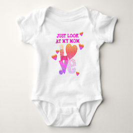 Body Para Bebê AMOR Personalizado - OLHE SOMENTE PARA A MINHA MÃE