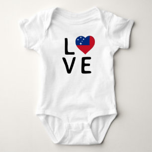Body Para Bebê Amor - Samoa Flag
