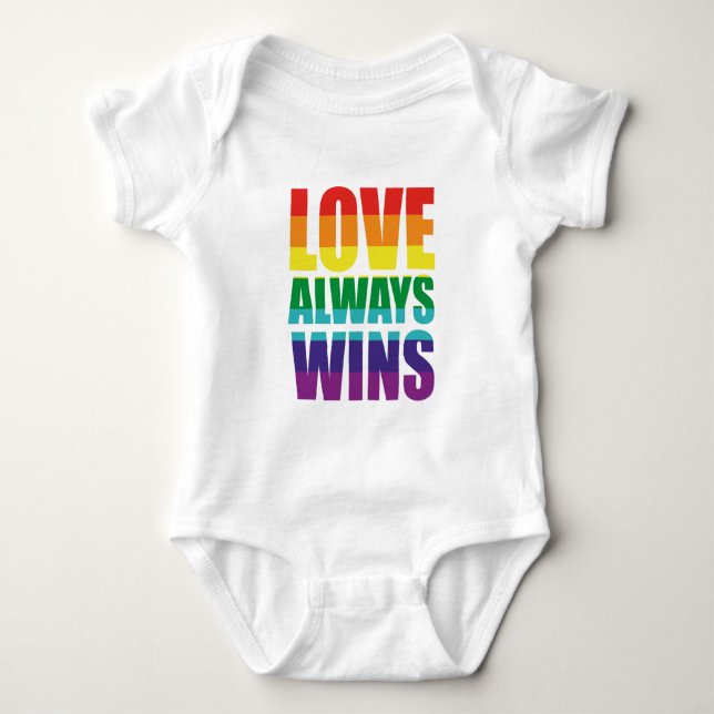Body Para Bebê Amor sempre ganha (Frente)