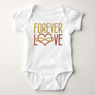 Body Para Bebê AMOR SEMPRE - Ouro vermelho