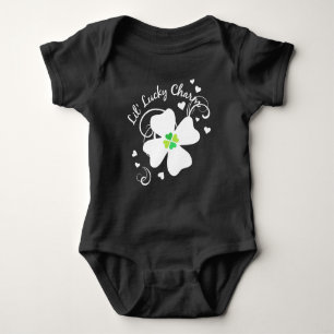 Body Para Bebê Amuleto Lil' Lucky Charm Trevo de Quatro Folhas