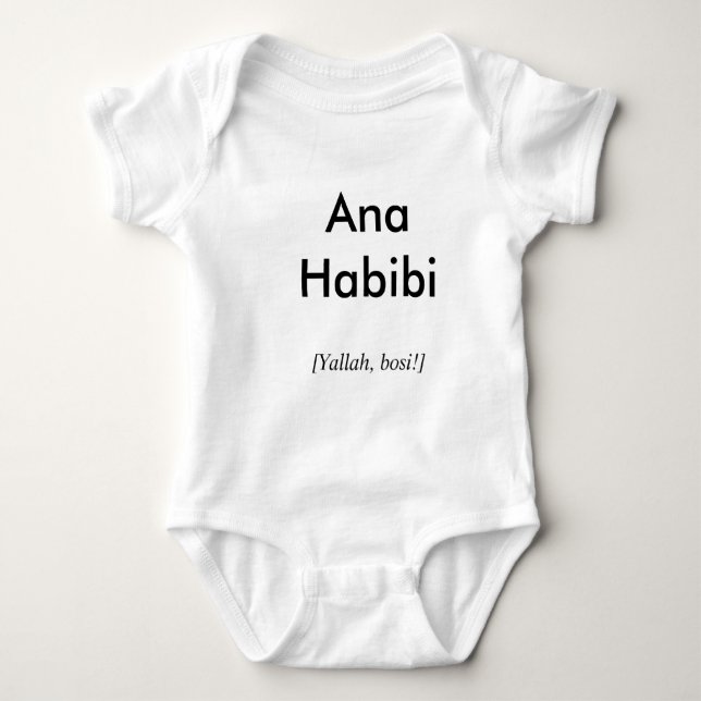Body Para Bebê Ana Habibi, [Yallah, bosi!] (Frente)