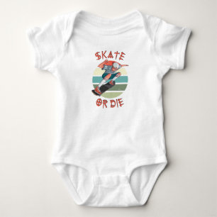 Body Para Bebê Andar de skate ou morrer Skateboarder Boy