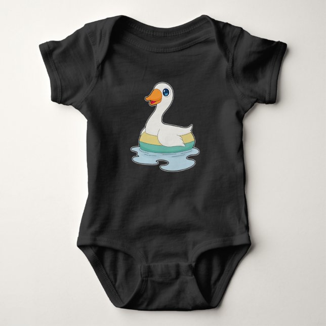 Body Para Bebê Anel de Natação de Nadação Duck (Frente)
