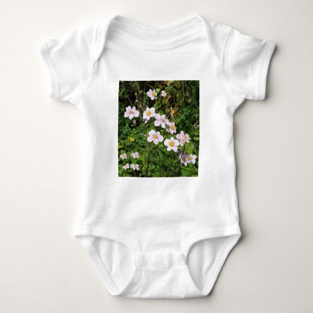 Body Para Bebê Anêmonas Rosa (Frente)