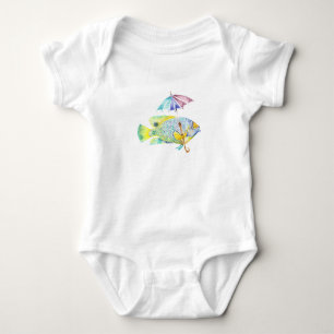 Body Para Bebê Angel Fish Com Guarda-chuvas