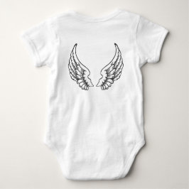 Body Para Bebê Angel Wings Baby Bodface Black