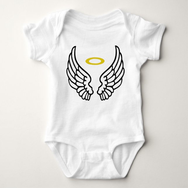 Body Para Bebê Angel Wings e Halo (Frente)