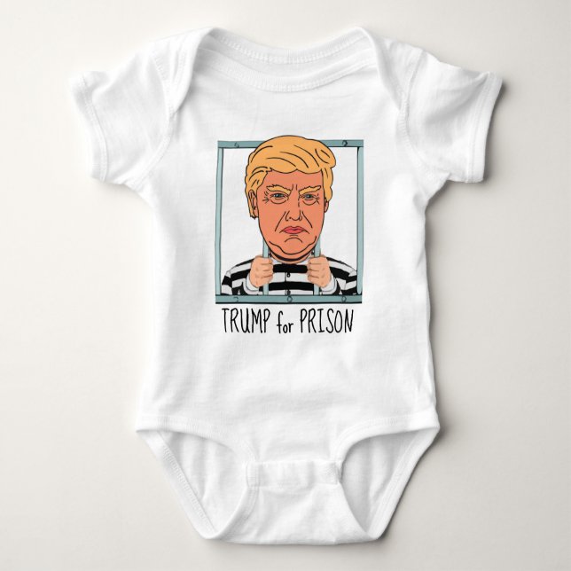 Body Para Bebê Angry Trump para a prisão (Frente)