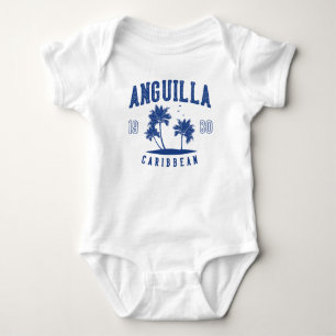 Body Para Bebê Anguilla Palmeira Caribenha 1980