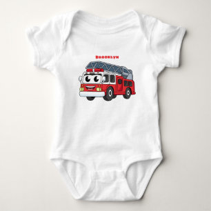 Body Para Bebê Animação de bombeiros felizes