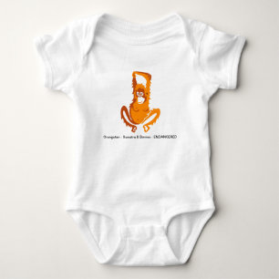 Body Para Bebê Animais ameaçados - Camisa-T-ORANGUTAN-Gafanhota