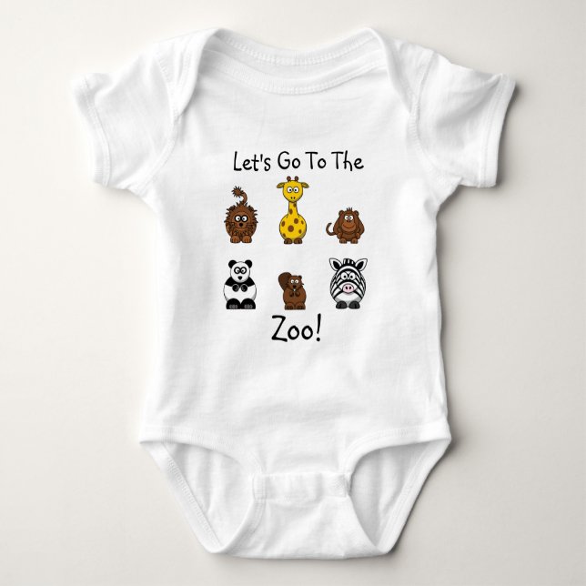 Body Para Bebê Animais bebê do jardim zoológico & t-shirt das (Frente)