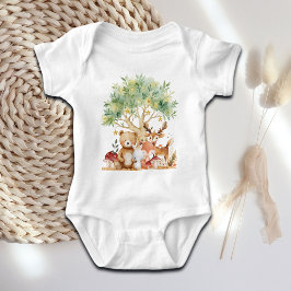 Body Para Bebê Animais Caprichosos da Floresta