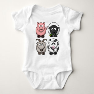 Body Para Bebê Animais /Creeper do pátio/Barnyard