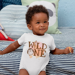 Body Para Bebê Animais Selvagens de Primeiro Aniversário