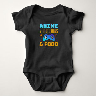 Body Para Bebê Anime, Videos games e Comida   Design adorável