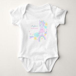 Body Para Bebê aniversário de 3 anos Baby Bodycase com um unicórn