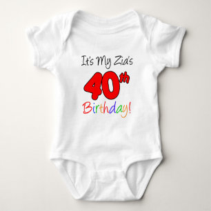 Body Para Bebê aniversário de 40 anos de Zia
