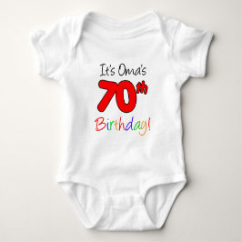 Body Para Bebê Aniversário de 70 anos da Oma