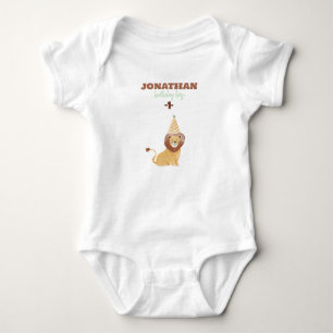 Body Para Bebê Aniversário de Animais Selvagens Cutes