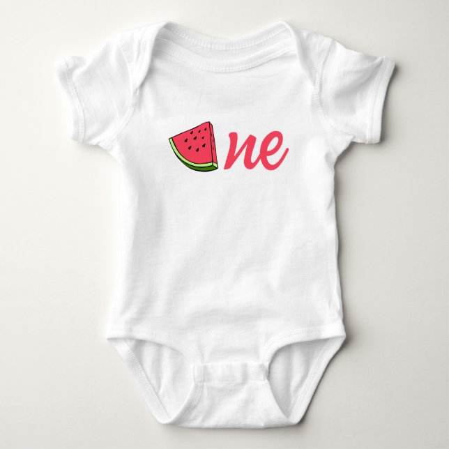 Body Para Bebê Aniversário de Bebê Watermelon Cute One in a Melon (Frente)