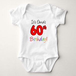 Body Para Bebê Aniversário de Oma o 60th