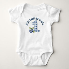 Body Para Bebê Aniversário de Um Ano da Blueberry Berry