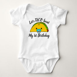 Body Para Bebê Aniversário de Um Ano do Bebê Divertido e Fofo com
