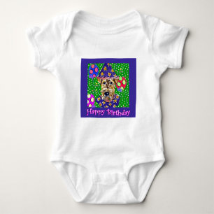 Body Para Bebê Aniversário do Airedale