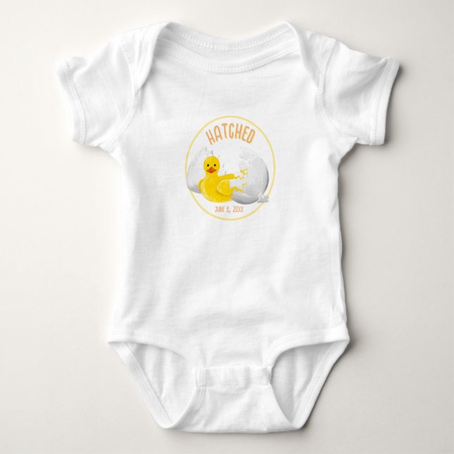 Body Para Bebê Aniversário do Bebê que Eclodiu (Frente)