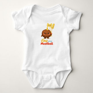Body Para Bebê Aniversário do Cute One Little Meatball