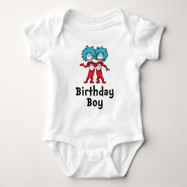 Body Para Bebê Aniversário dos Gêmeos Thing One e Thing Two | Men