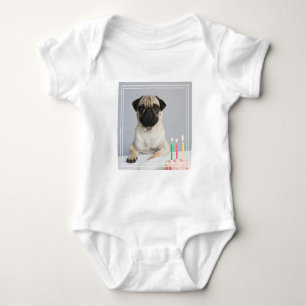 Body Para Bebê Aniversário Pug