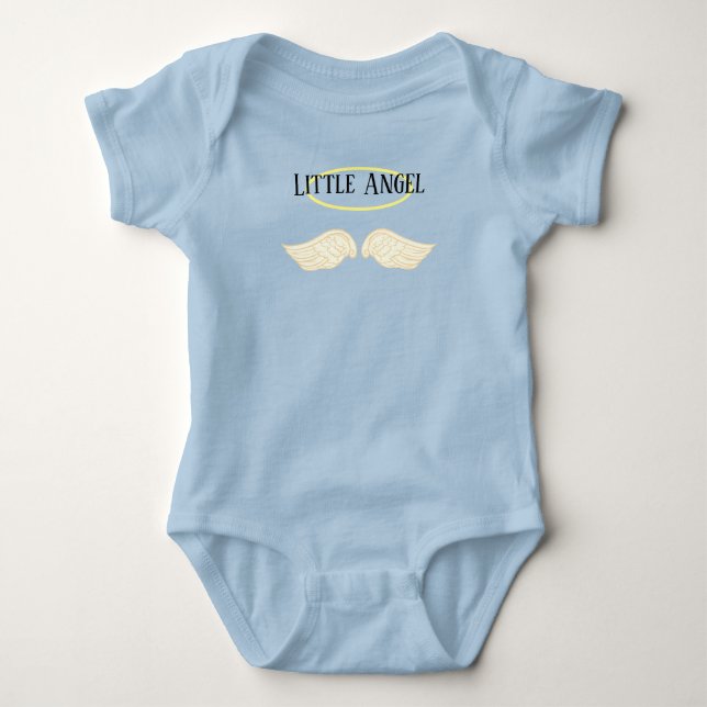 Body Para Bebê Anjinho com asas - personalizável (Frente)