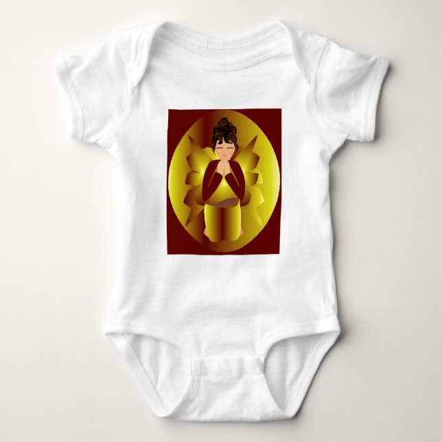Body Para Bebê Anjo da Paz de Natal (Frente)