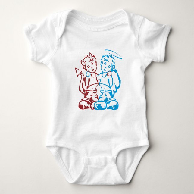 Body Para Bebê Anjo & demónio (Frente)