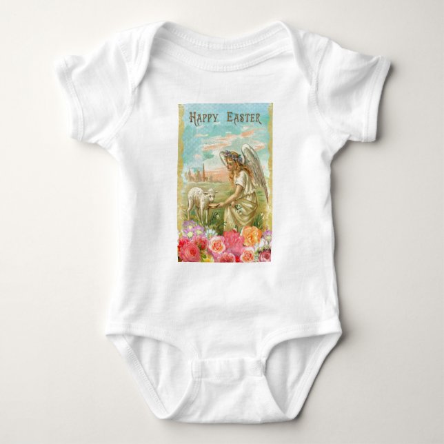 Body Para Bebê Anjo do felz pascoa (Frente)
