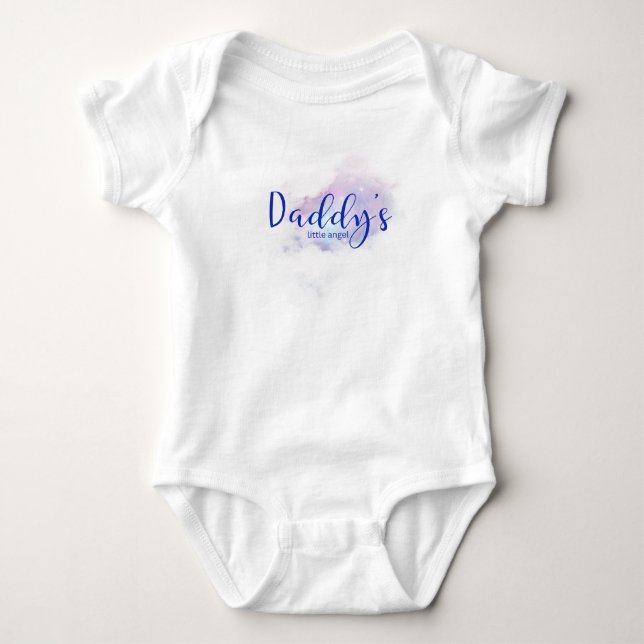 Body para bebê anjo guerreirinho do papai  (Frente)