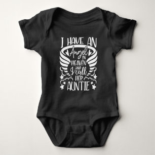 Body Para Bebê Anjo No Céu/Tia T-Shirt