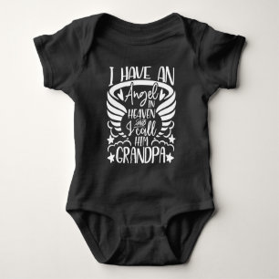 Body Para Bebê Anjo No Céu/Vovô T-Shirt