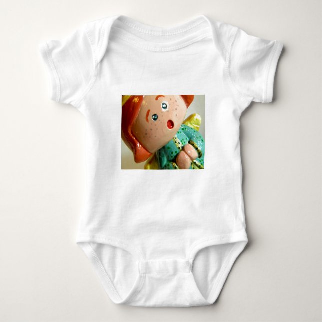 Body Para Bebê Anjo verde mim (Frente)