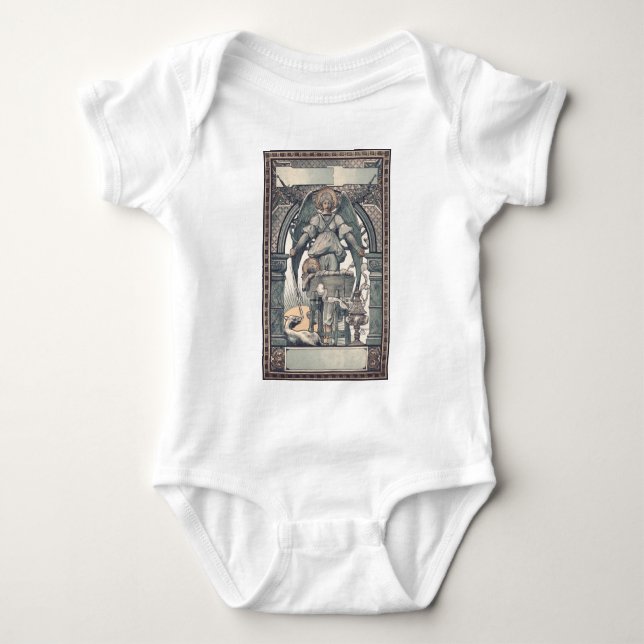 Body Para Bebê Anjos Guardiões com Jesus Cristo (Frente)