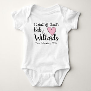 Body Para Bebê annoucement da gravidez