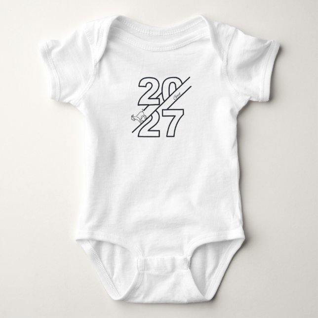 Body Para Bebê Ano da Cabra 2027 (Frente)