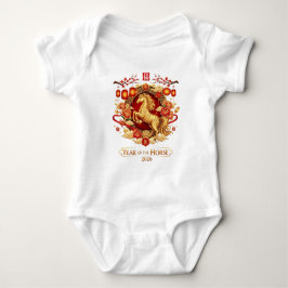 Body Para Bebê Ano do Cavalo 2026 Ano Novo Chinês 2026