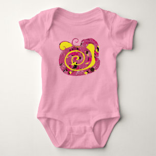 Body Para Bebê ano do cobra, sanake floral vermelho