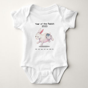 Body Para Bebê Ano do Rabbit 2023 - Sinal Zodiac Cute Keepsasasak