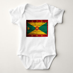 Body Para Bebê Antiga bandeira Wooden Grenada