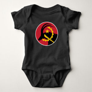 Body Para Bebê Antope de Angola Sable Bandeira Nacional Angolana